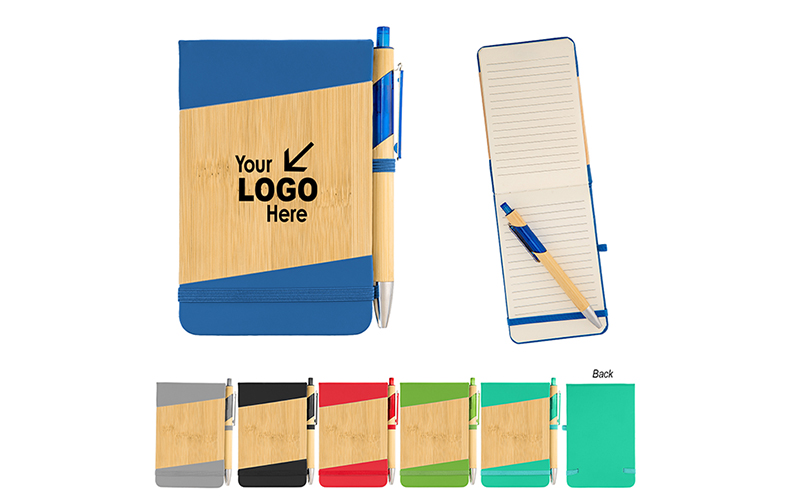 Bamboo Look Jotter & Pen